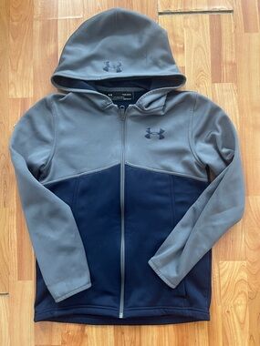 Under Armour Grey and Navy Full-Zip Performance Hoodie
